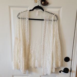 Xhilaration Cream Lace Cardigan